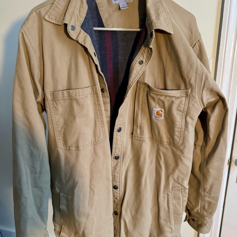 Carhartt Tan Lightweight Shirt Jacket Casual Workwear